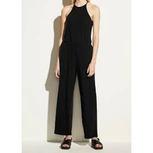 Vince Black Pull On Wide Leg Jersey Knit Lounge Pants V74478735-001 XS XSmall - Picture 1 of 6